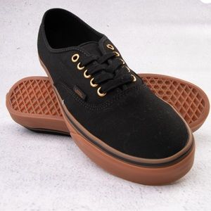 Vans Authentic Skate Shoe - Black / Gum New Never Worn - Size 9m 10.5w